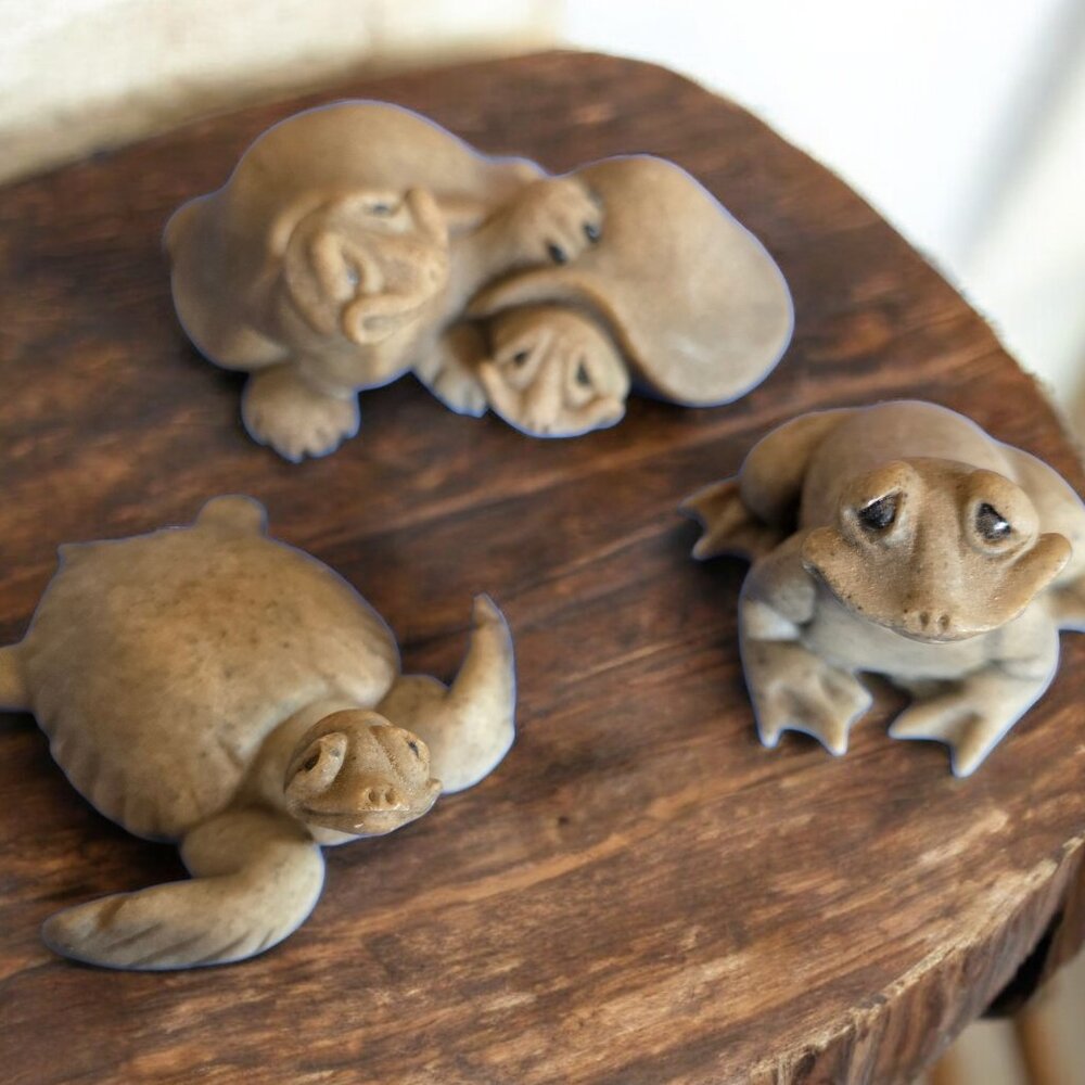 VINTAGE  QUARRY CRITTERS (3 PCS) 2000/2001 Collectible Figurines